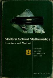 Front cover of Modern school mathematics by Mary P. Dolciani