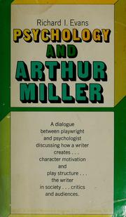 Cover of Psychology and Arthur Miller by Richard I. Evans