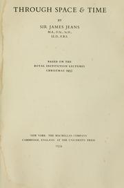 Front cover of Through space & time by James Hopwood Jeans