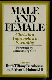 Front cover of Male and female by Ruth Tiffany Barnhouse