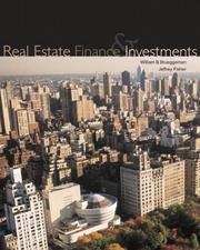 Cover of Real estate finance and investments by William B. Brueggeman
