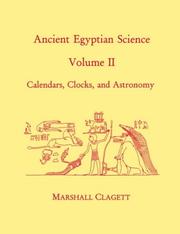 Cover of Ancient Egyptian science by Marshall Clagett