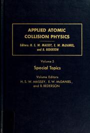 Front cover of Applied atomic collision physics by Sir Harrie Stewart Wilson Massey