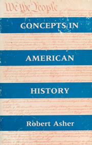 Cover of Concepts in American History by Robert Asher