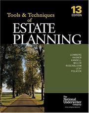 Front cover of Tools & techniques of estate planning by Stephan R. Leimberg
