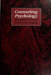 Front cover of Counseling psychology by Robert Henley Woody
