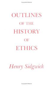 Front cover of Outlines of the history of ethics for English readers by Henry Sidgwick