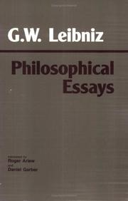 Front cover of Philosophical essays by Gottfried Wilhelm Leibniz