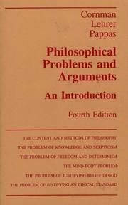 Cover of Philosophical problems and arguments by James W. Cornman