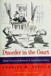 Cover of Disorder in the court by Charles M. Sevilla