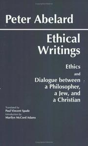 Cover of Ethical writings by Peter Abelard