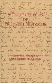 Front cover of Selected letters of Friedrich Nietzsche by Friedrich Nietzsche