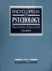 Cover of Encyclopedia of psychology by Raymond J. Corsini