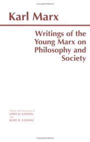Front cover of Writings of the young Marx on philosophy and society by Karl Marx
