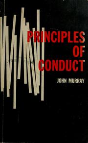 Front cover of Principles of conduct by Murray, John