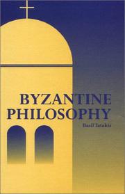 Front cover of Byzantine philosophy by V. N. Tatakēs