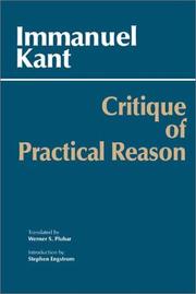 Front cover of Critique of Practical Reason by Immanuel Kant