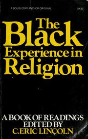 Front cover of The Black experience in religion by C. Eric Lincoln