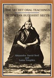 Front cover of Enseignements secrets dans les sectes bouddhistes tibétaines by Alexandra David-Néel