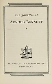 Front cover of The journal of Arnold Bennett by Arnold Bennett