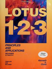 Cover of Lotus 1-2-3 by Kenneth S. Close