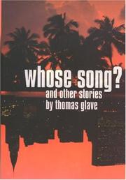 Cover of Whose Song? And Other Stories by Thomas Glave