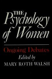 Front cover of The Psychology of women by Unknown