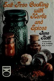 Cover of Salt-free cooking with herbs and spices by June Roth