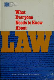 Front cover of What everyone needs to know about law by Joseph Newman