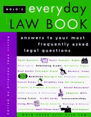 Front cover of Nolo's everyday law book by Shae Irving