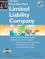 Front cover of Form your own limited liability company by Anthony Mancuso