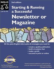 Cover of Starting & running a successful newsletter or magazine by Cheryl Woodard