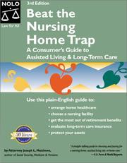 Front cover of Beat the nursing home trap by J. L. Matthews