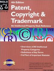 Cover of Patent, copyright & trademark by Stephen Elias