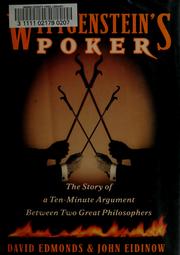 Cover of Wittgenstein's Poker by David Edmonds