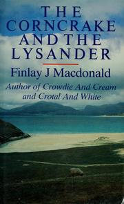 Cover of The corncrake and the lysander by Finlay J. Macdonald