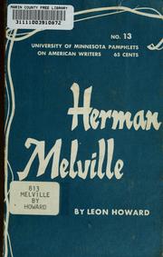 Cover of Herman Melville by Leon Howard