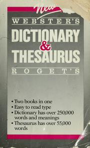 Front cover of New Webster's dictionary & thesaurus, Roget's by Patterson, R. F.
