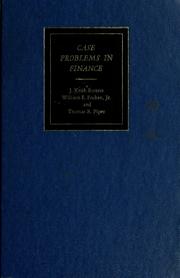 Cover of Case problems in finance by J. Keith Butters