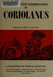 Cover of Twentieth century interpretations of Coriolanus by James Emerson Phillips