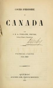 Front cover of Cours d'histoire du Canada by Jean Baptiste Antoine Ferland