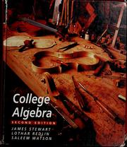Front cover of College algebra by James Stewart