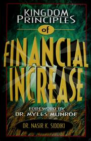 Front cover of Kingdom principles of financial increase by Nasir K. Siddiki