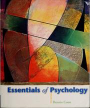 Front cover of Essentials of psychology by Dennis Coon