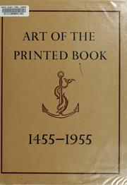 Front cover of Art of the printed book, 1455-1955 by Pierpont Morgan Library