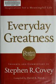Cover of Everyday greatness by Stephen R. Covey
