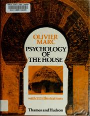 Front cover of Psychology of the house by Olivier Marc