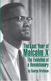 Front cover of The last year of Malcolm X by George Breitman