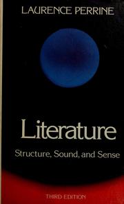 Front cover of Literature--Structure, Sound, and Sense--Third Edition by Laurence Perrine