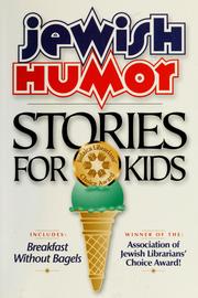 Front cover of Jewish humor stories for kids by Unknown